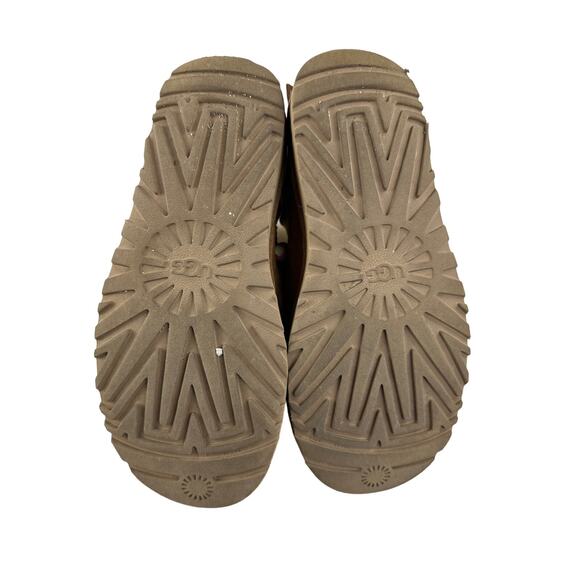 UGGS - Bailey Bow Suede Sheepskin Ankle Boots in Caramel Brown - Picture 7 of 8